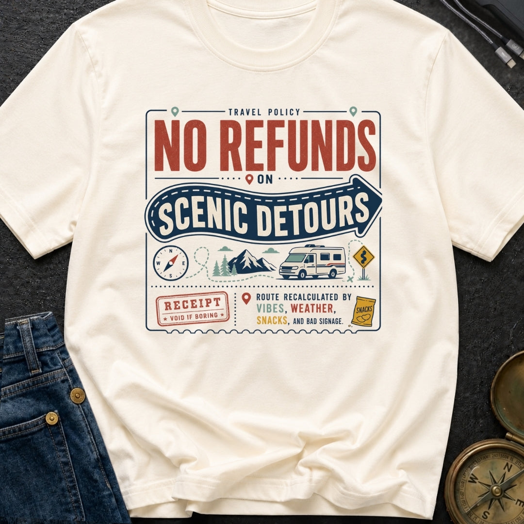 No Refunds On Scenic Detours - T-Shirt