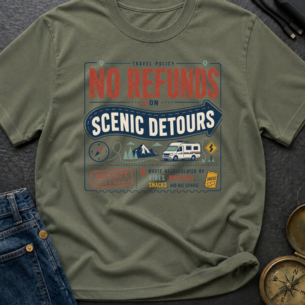 No Refunds On Scenic Detours - T-Shirt