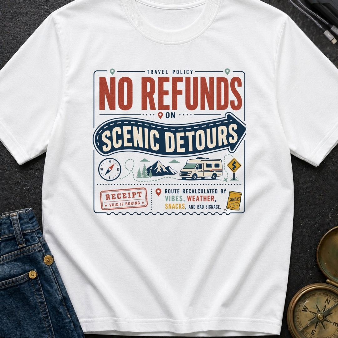No Refunds On Scenic Detours - T-Shirt