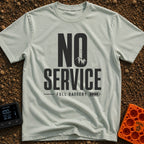 No Bars No Problem - T-Shirt in Bay - The design features the large stacked text "NO SERVICE", where the inside of the...