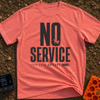No Bars No Problem - T-Shirt in Watermelon - The design features the large stacked text "NO SERVICE", where the inside of...