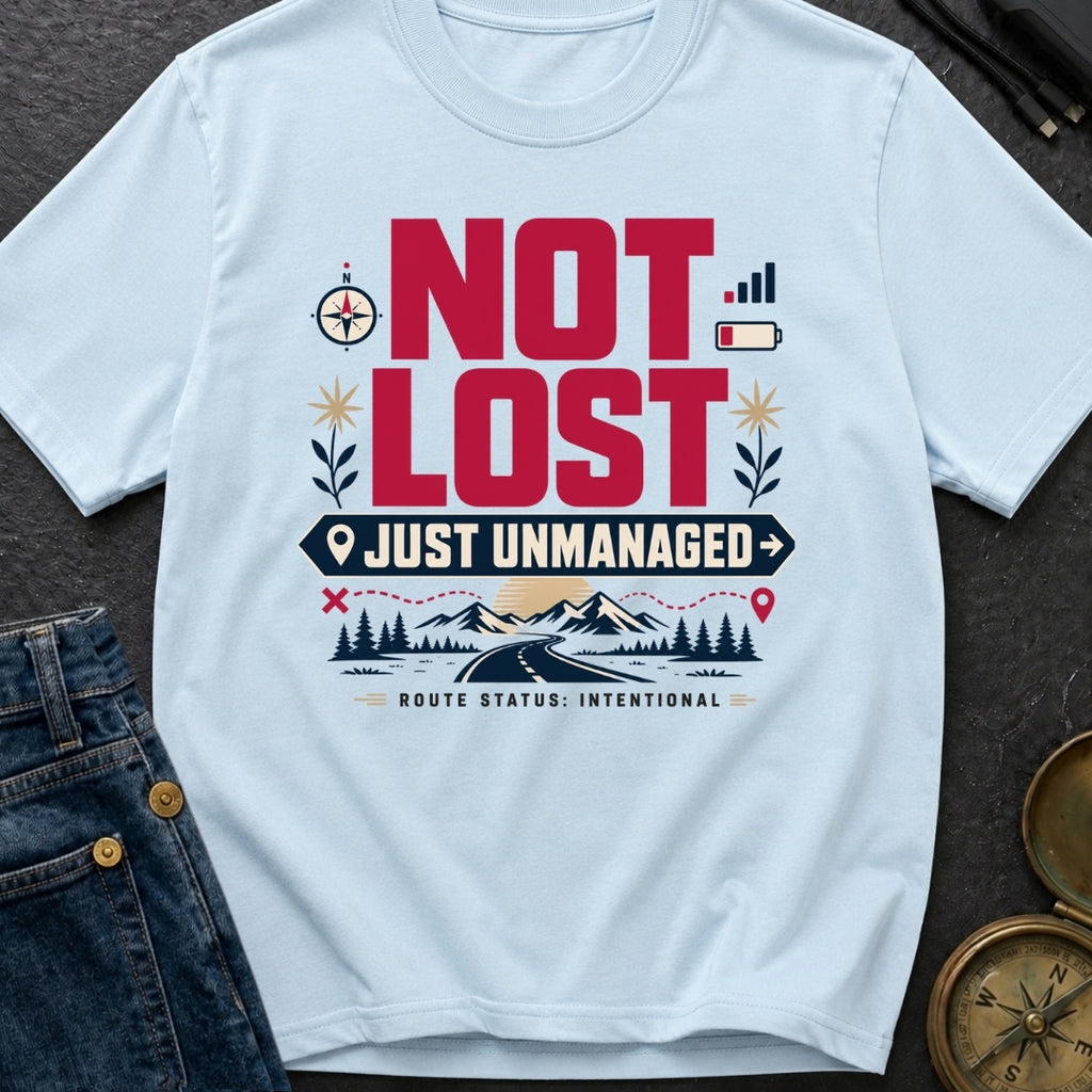 Not Lost Just Unmanaged - T-Shirt