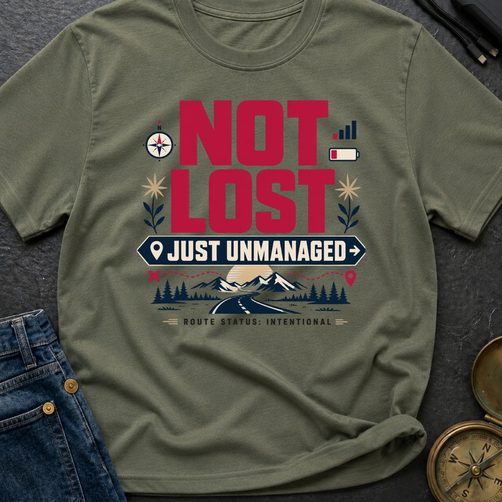 Not Lost Just Unmanaged - T-Shirt