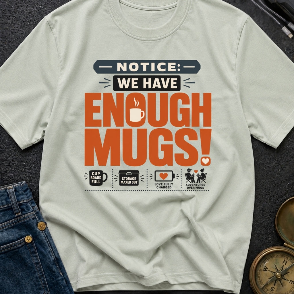 Notice We Have Enough Mugs - T-Shirt