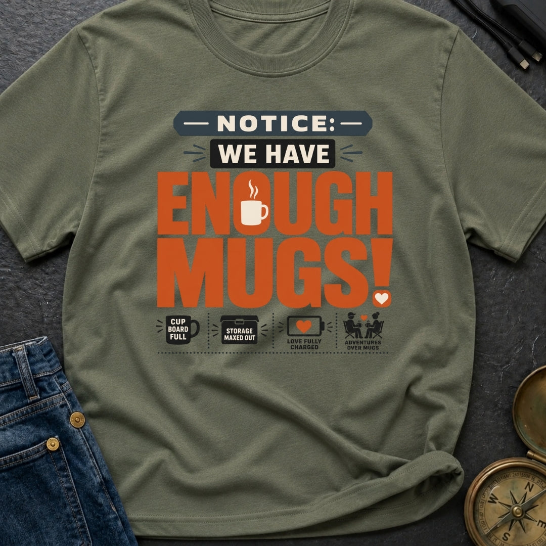 Notice We Have Enough Mugs - T-Shirt