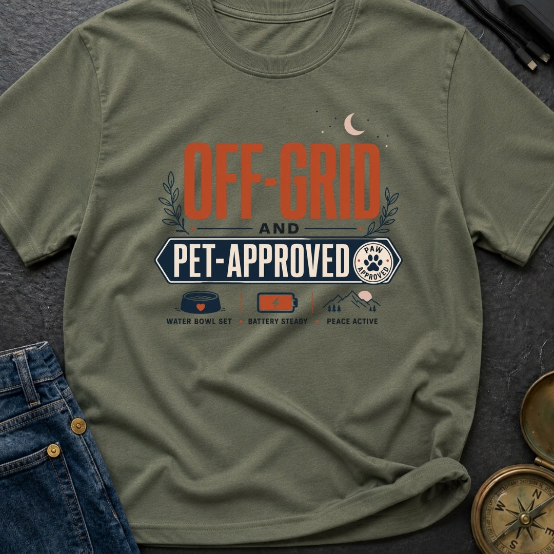 Off Grid And Pet Approved - T-Shirt