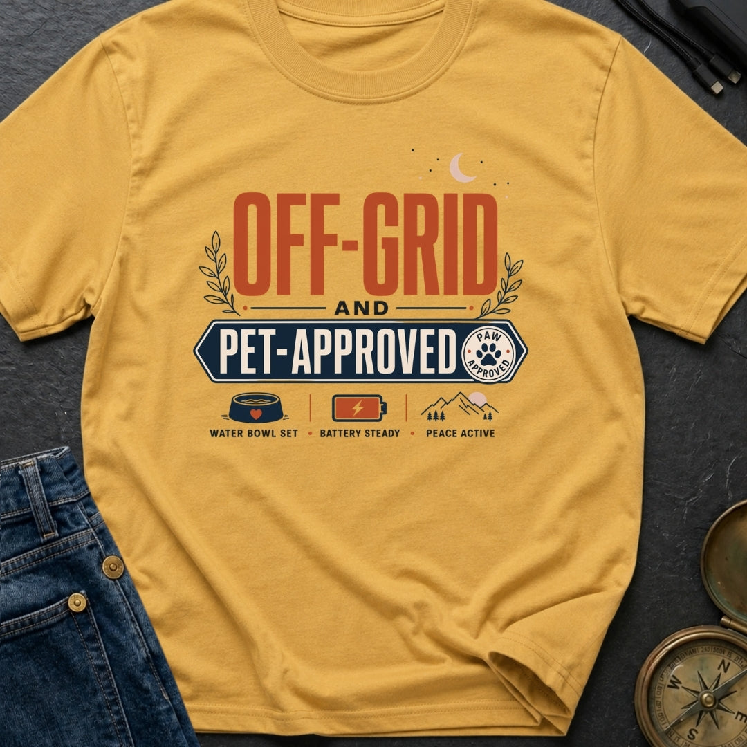 Off Grid And Pet Approved - T-Shirt