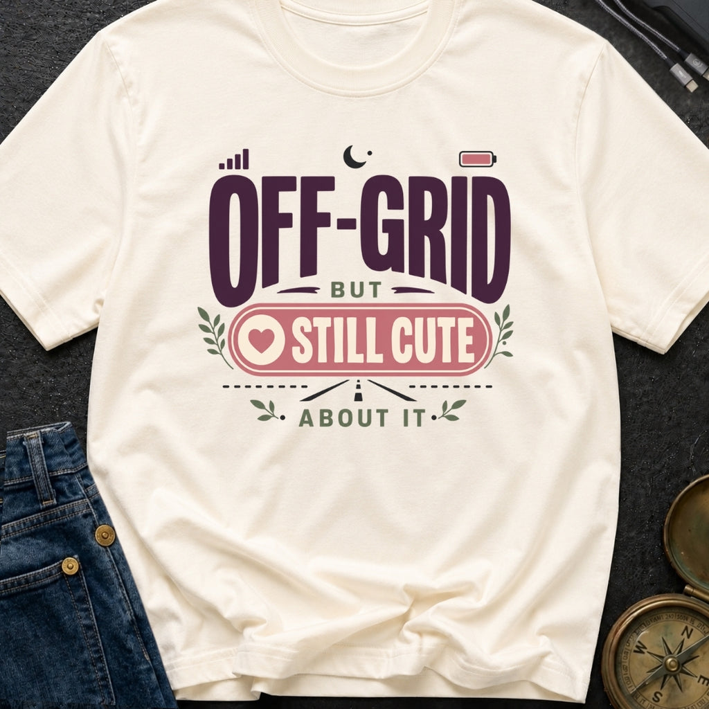 Off Grid But Still Cute About It - T-Shirt
