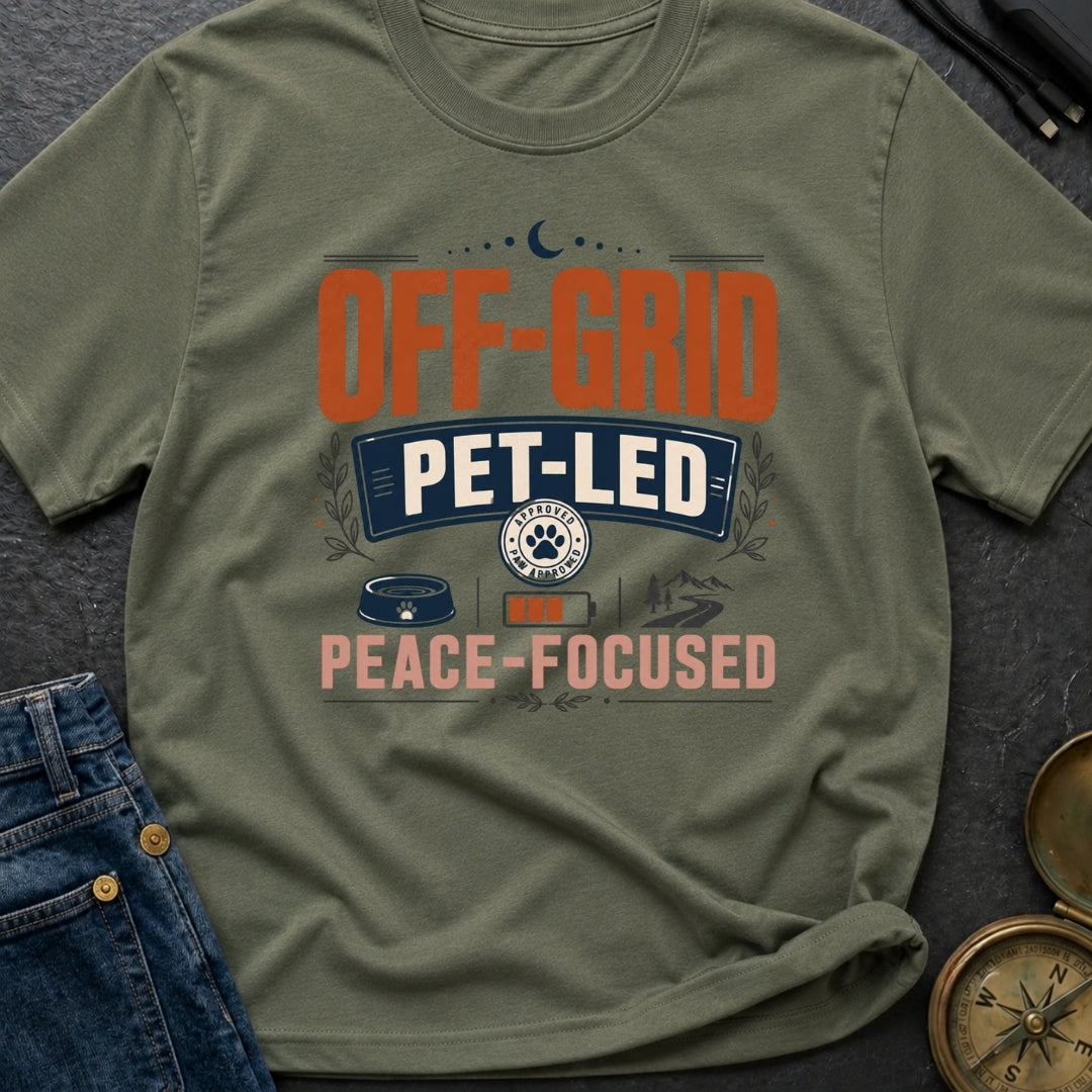 Off Grid Pet Led Peace Focused - T-Shirt