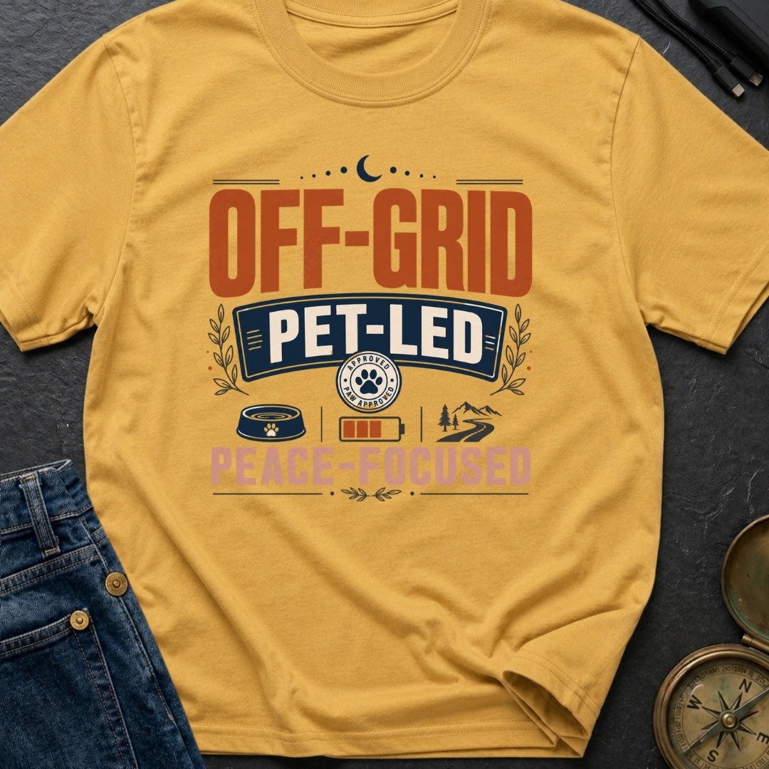 Off Grid Pet Led Peace Focused - T-Shirt