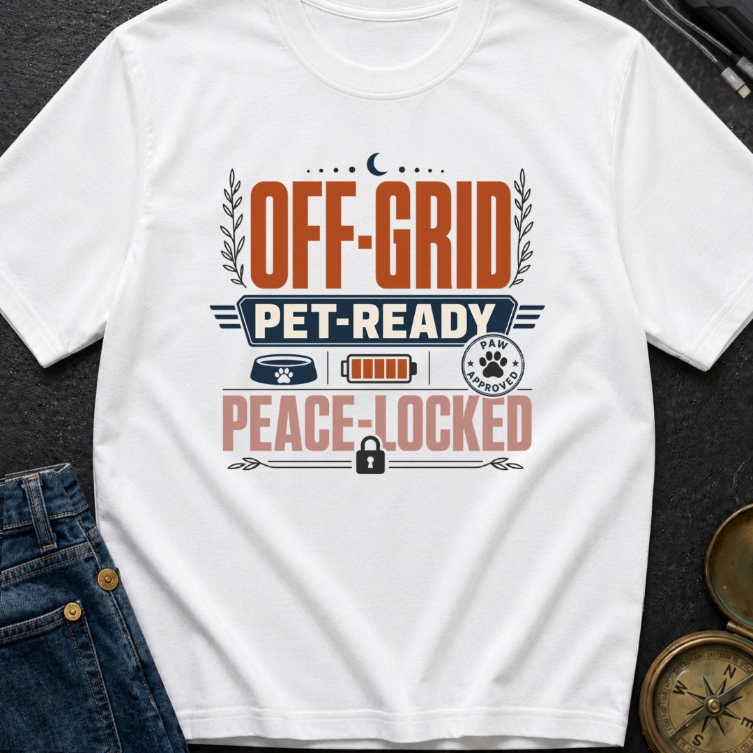 Off Grid Pet Ready Peace Locked - T-Shirt