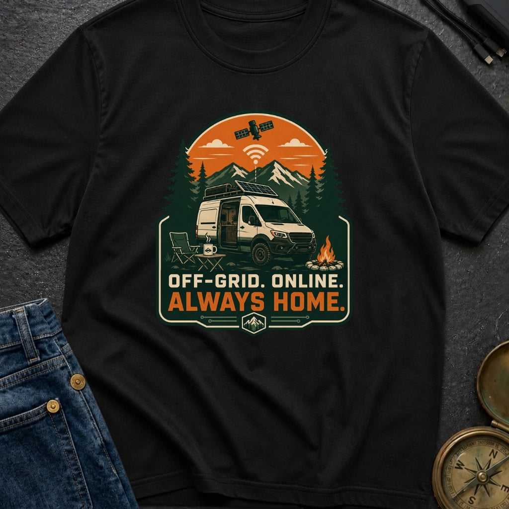 Camped But Connected - T-Shirt