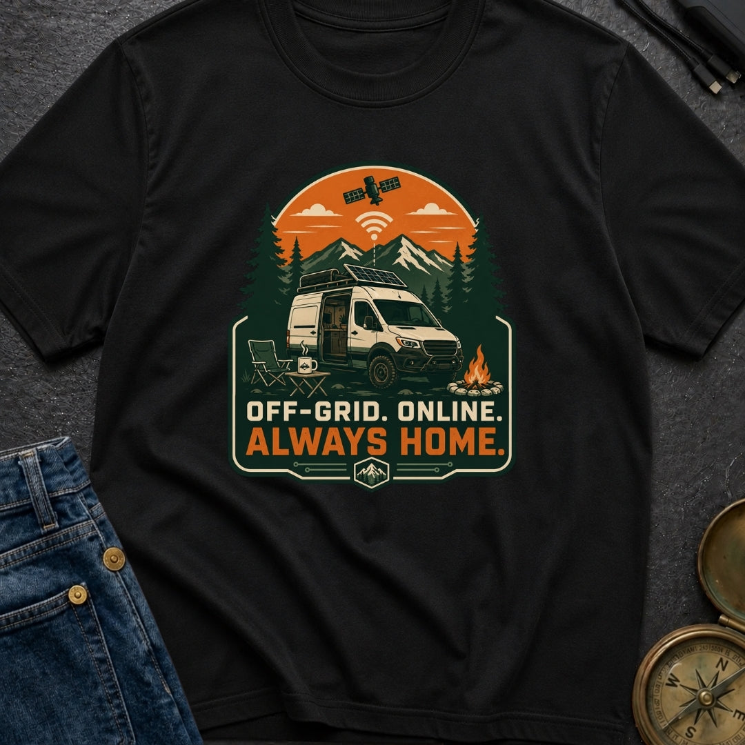 Camped But Connected - T-Shirt