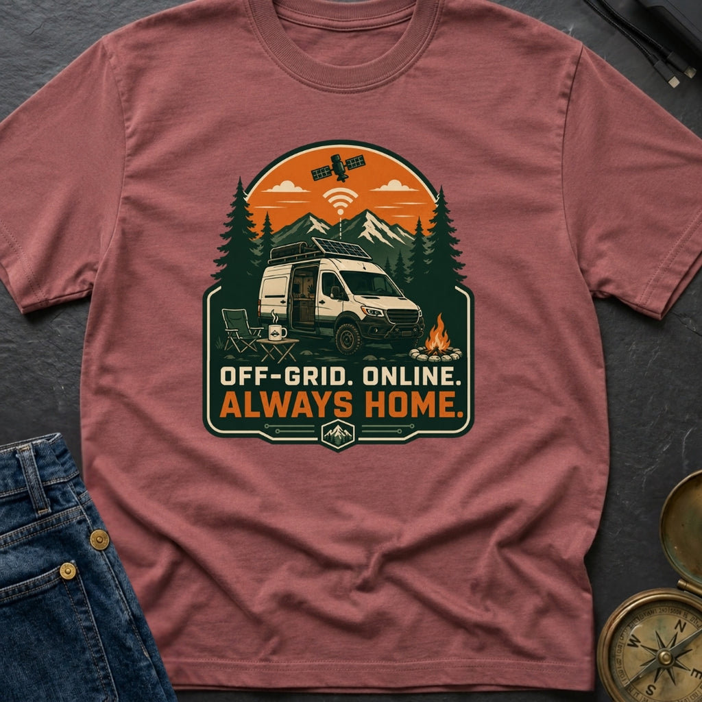 Camped But Connected - T-Shirt