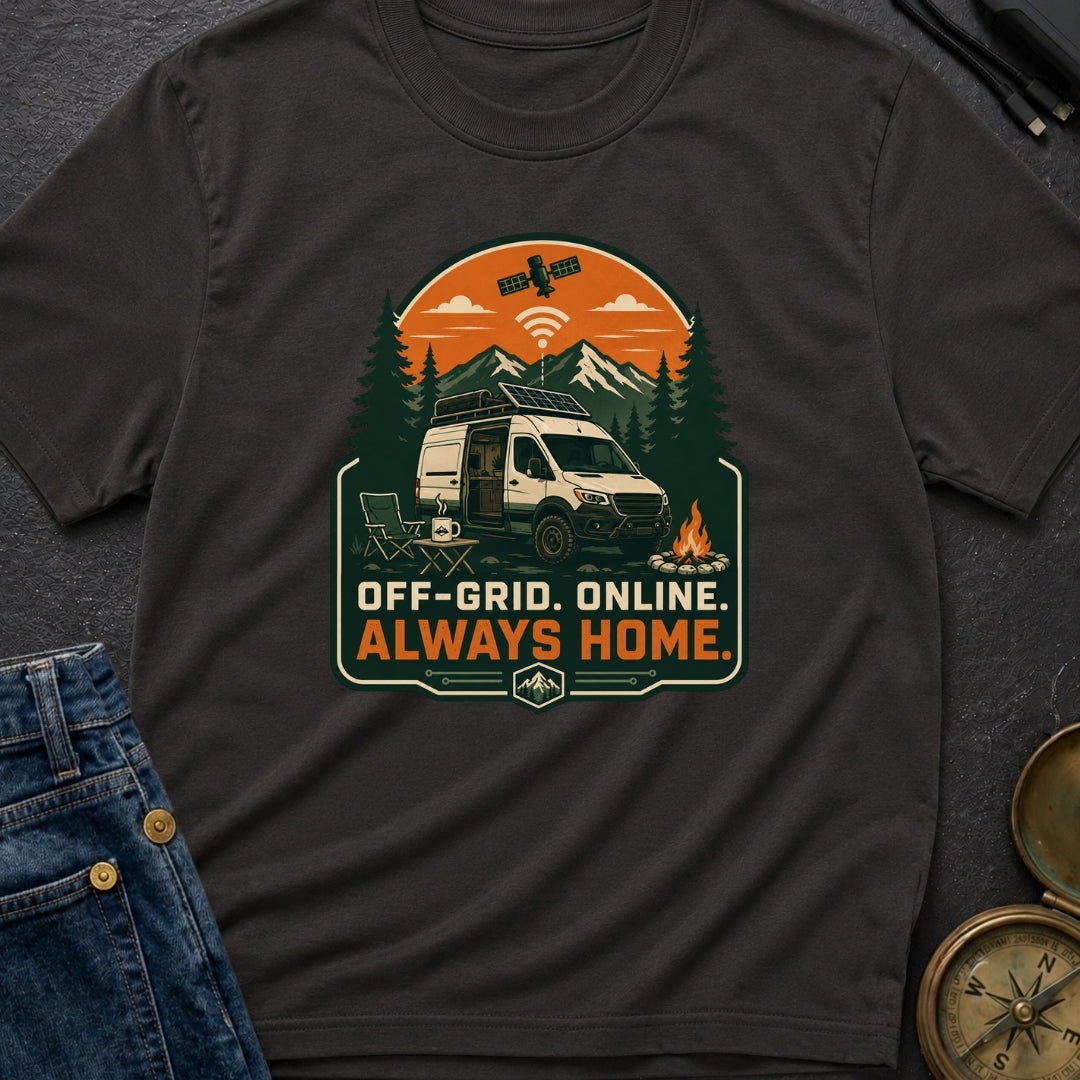 Camped But Connected - T-Shirt