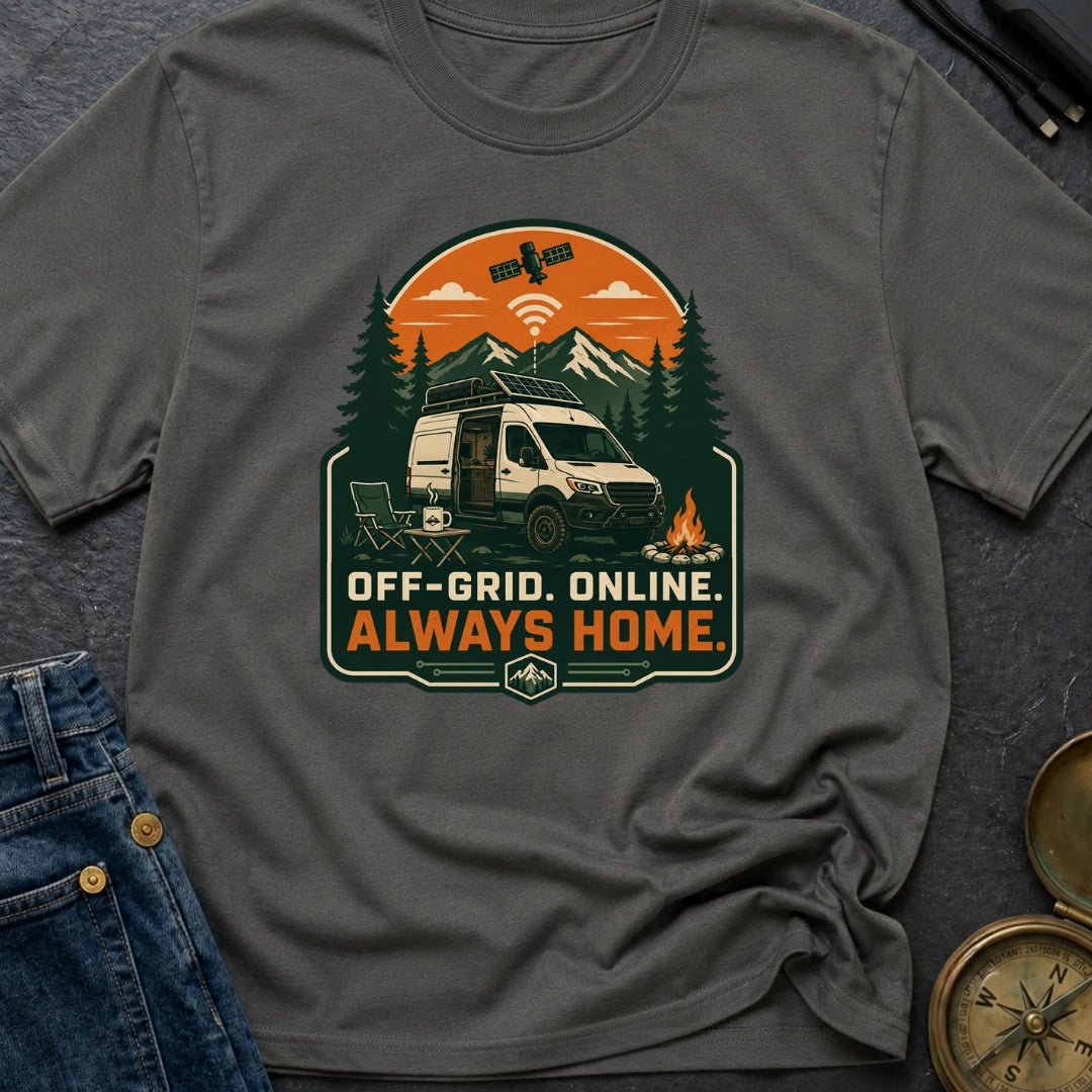 Camped But Connected - T-Shirt