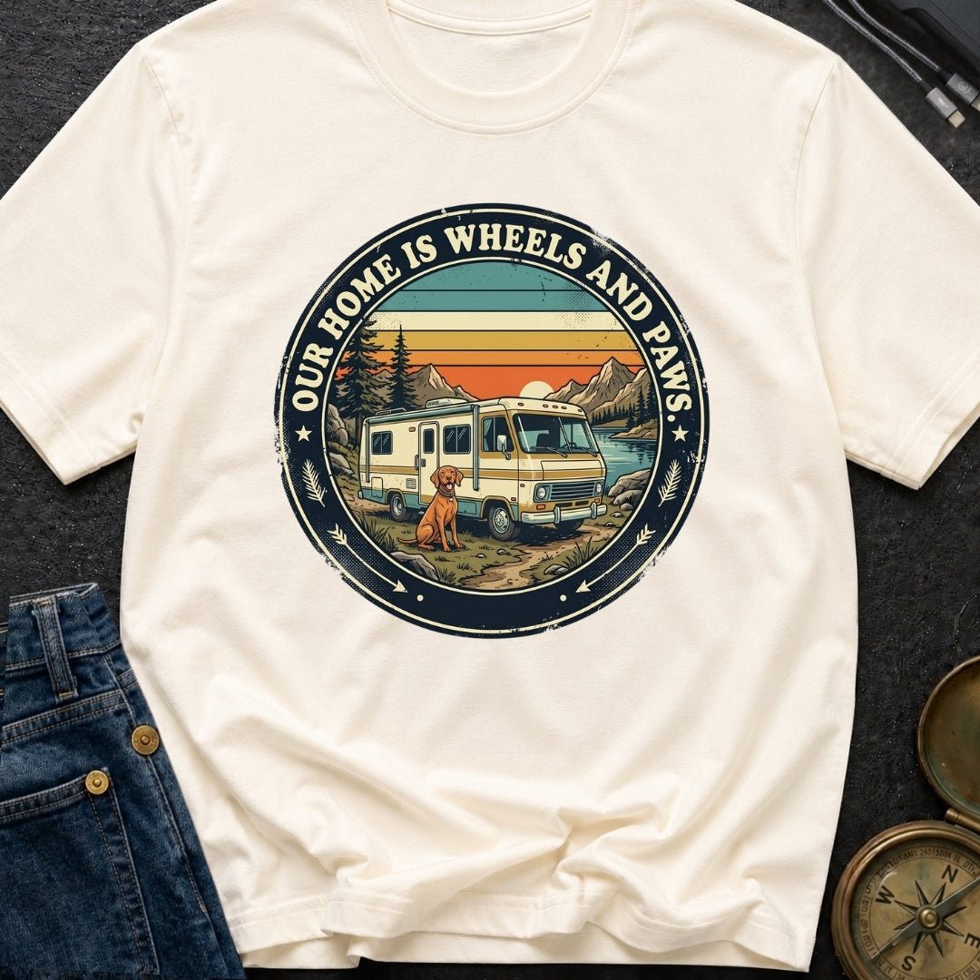 Our Home Is Wheels And Paws - T-Shirt