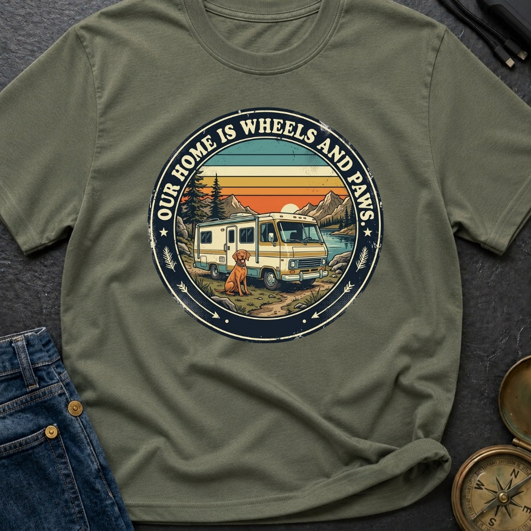 Our Home Is Wheels And Paws - T-Shirt