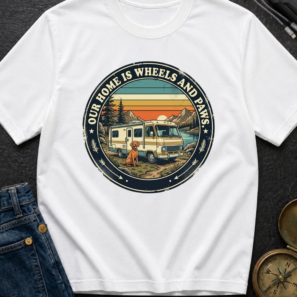 Our Home Is Wheels And Paws - T-Shirt