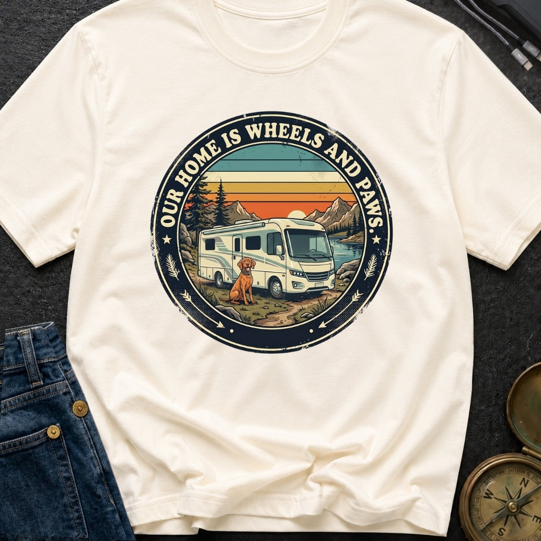 Our Home Is Wheels And Paws - T-Shirt