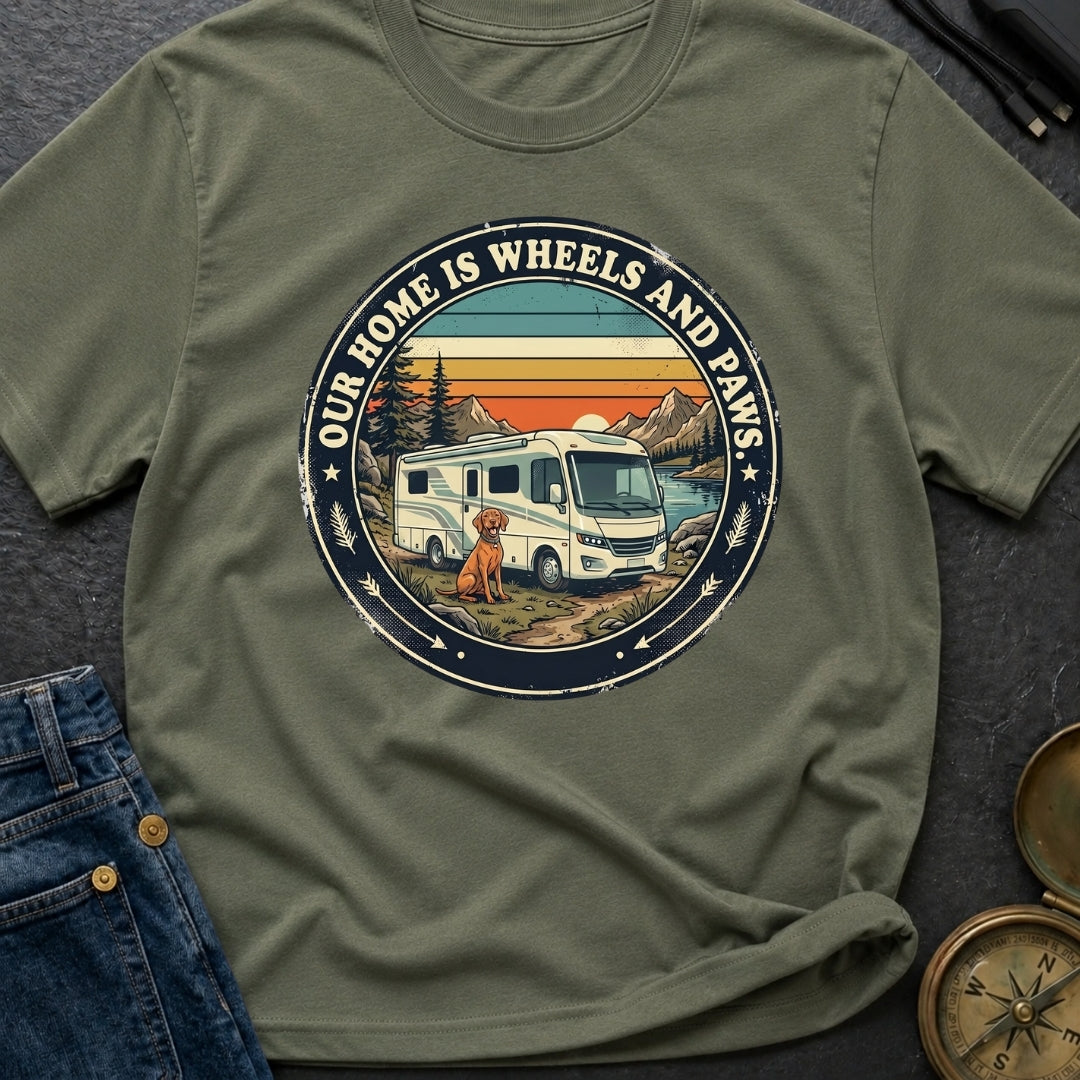 Our Home Is Wheels And Paws - T-Shirt