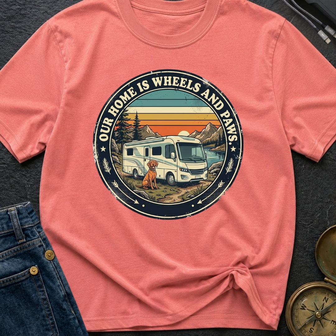 Our Home Is Wheels And Paws - T-Shirt