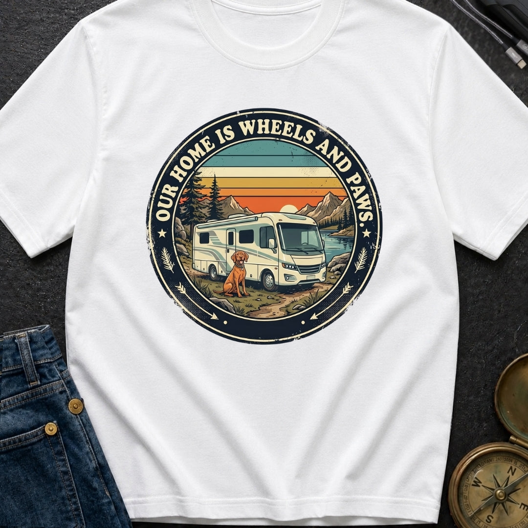 Our Home Is Wheels And Paws - T-Shirt
