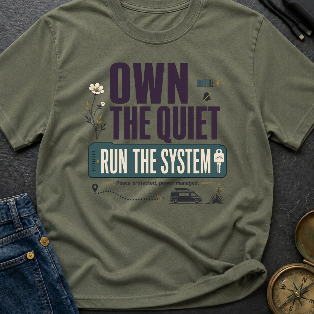 Own The Quiet Run The System - T-Shirt