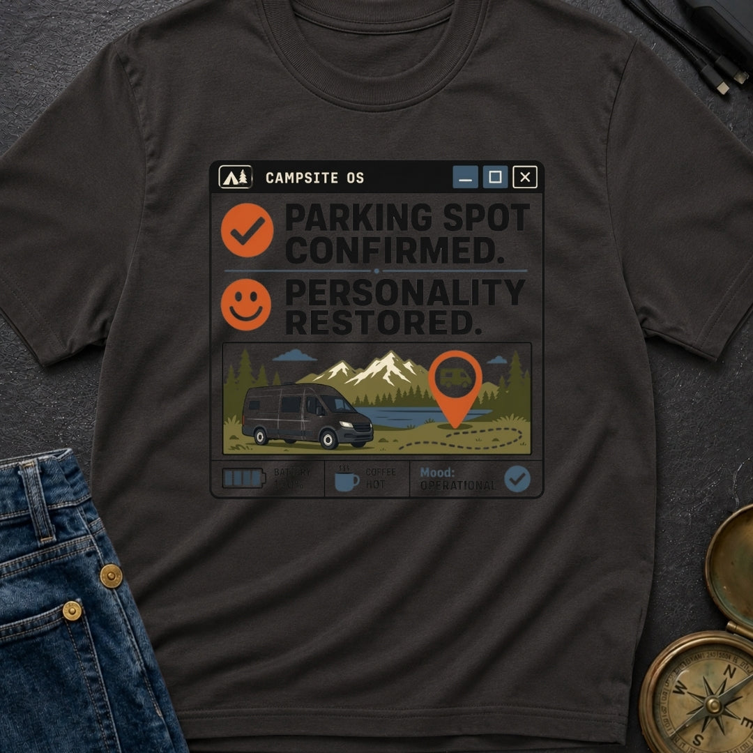Parking Spot Confirmed Personality Restored - T-Shirt