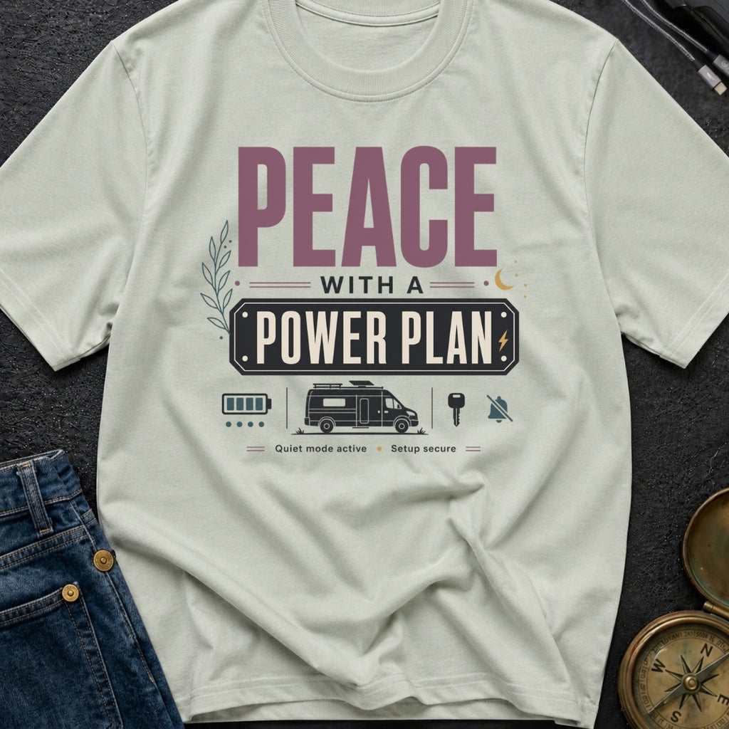 Peace With A Power Plan - T-Shirt