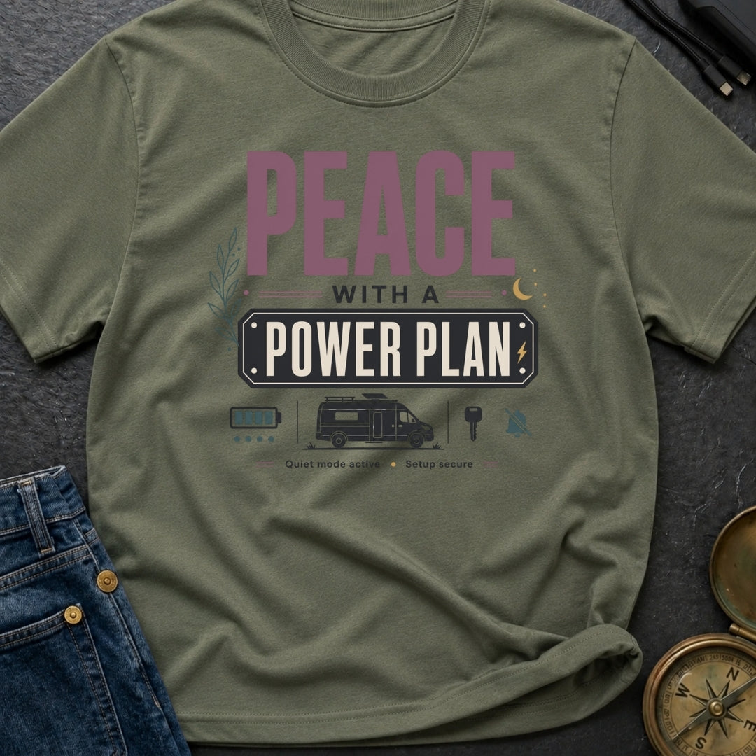 Peace With A Power Plan - T-Shirt