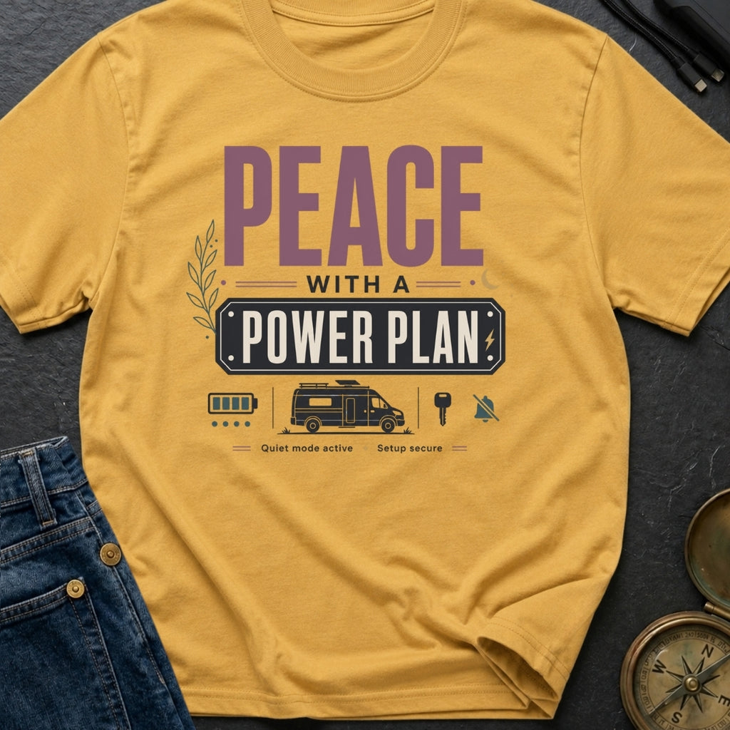 Peace With A Power Plan - T-Shirt