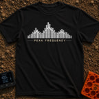 Turn Up The Altitude - T-Shirt in Black - A graphic of vertical black bars resembling an audio equalizer or digital...