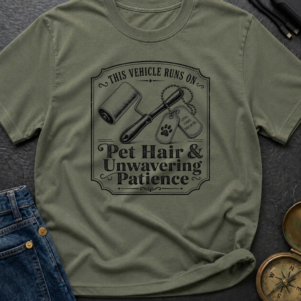 Powered By Pet Hair - T-Shirt