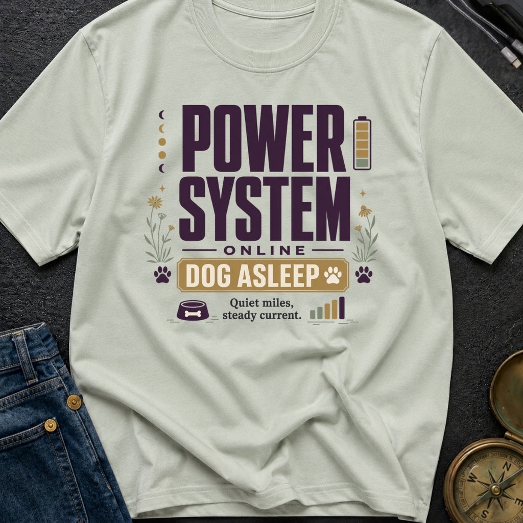 Power System Online Dog Asleep - T-Shirt