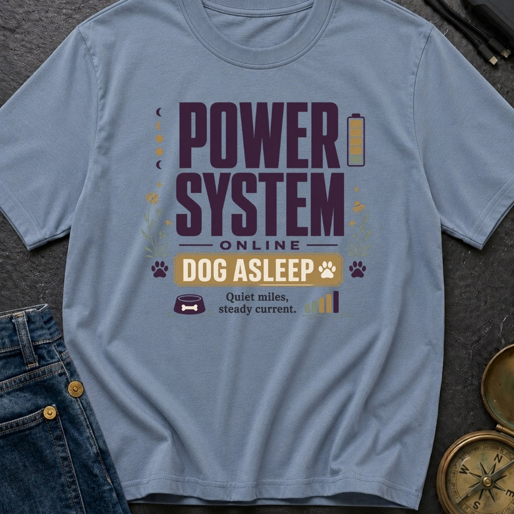 Power System Online Dog Asleep - T-Shirt