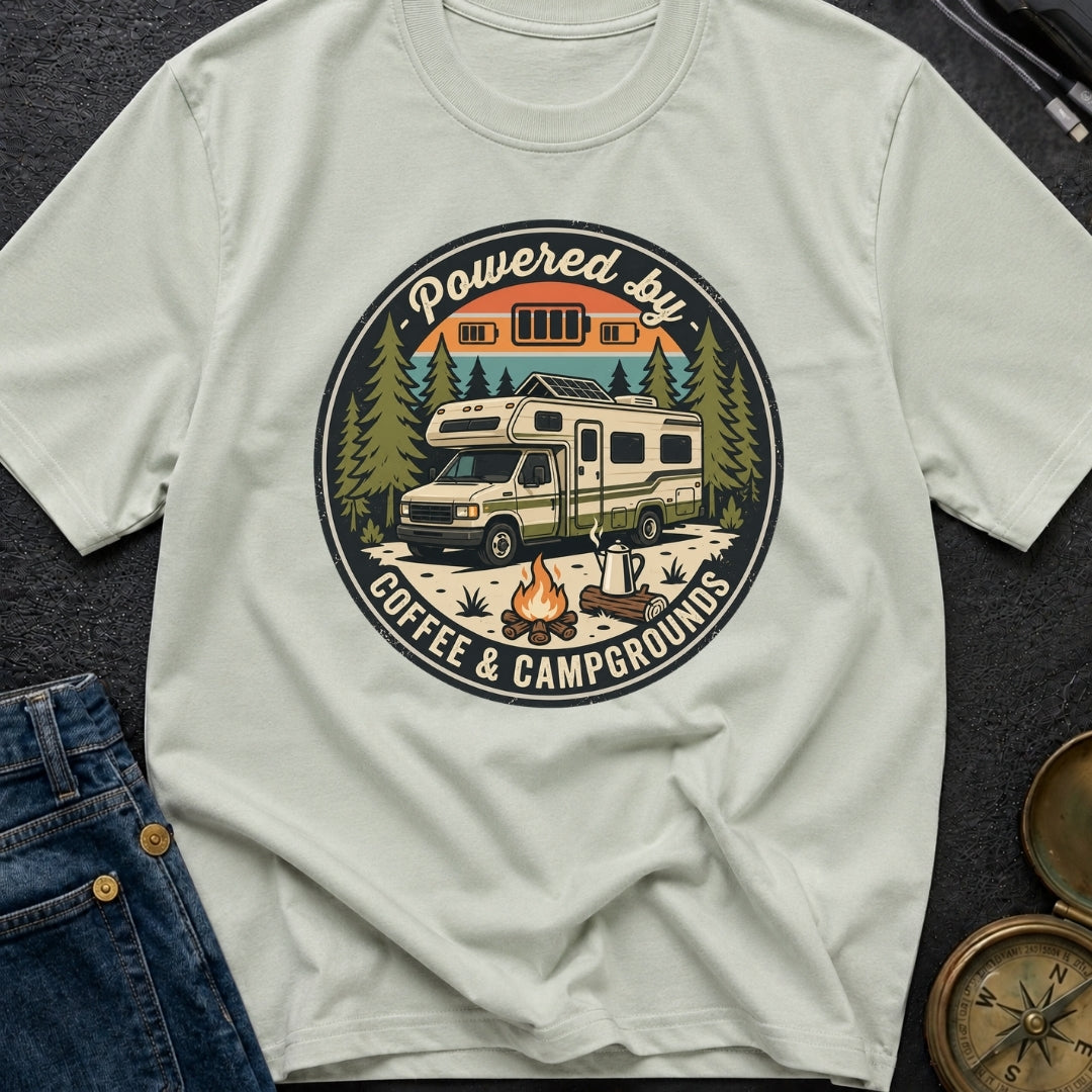 Powered By Camp Coffee - T-Shirt