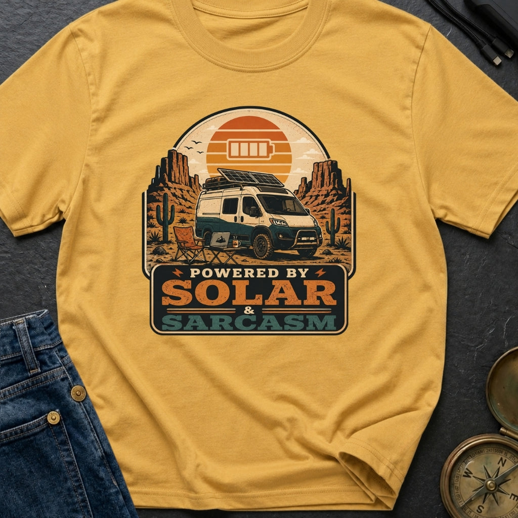 Powered By Solar and Sarcasm - T-Shirt