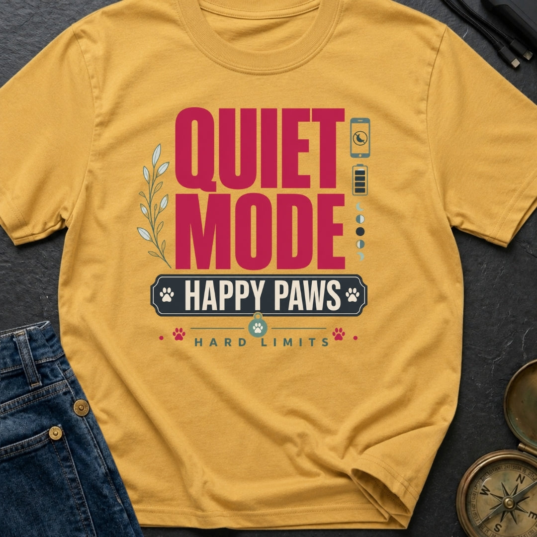 Quiet Mode Happy Paws Hard Limits - T-Shirt