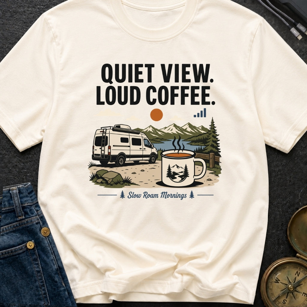 Quiet View Loud Coffee - T-Shirt