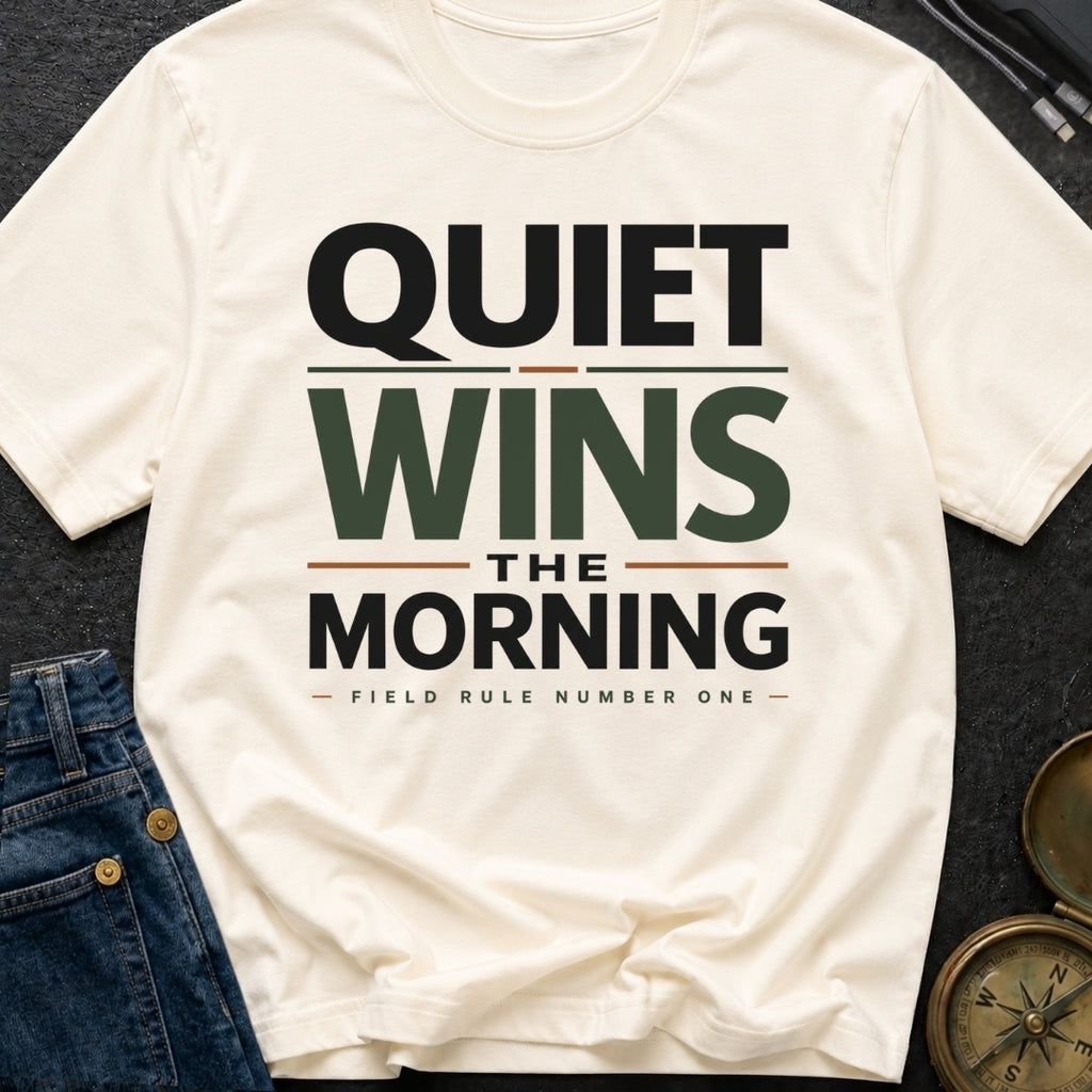 Quiet Wins The Morning - T-Shirt