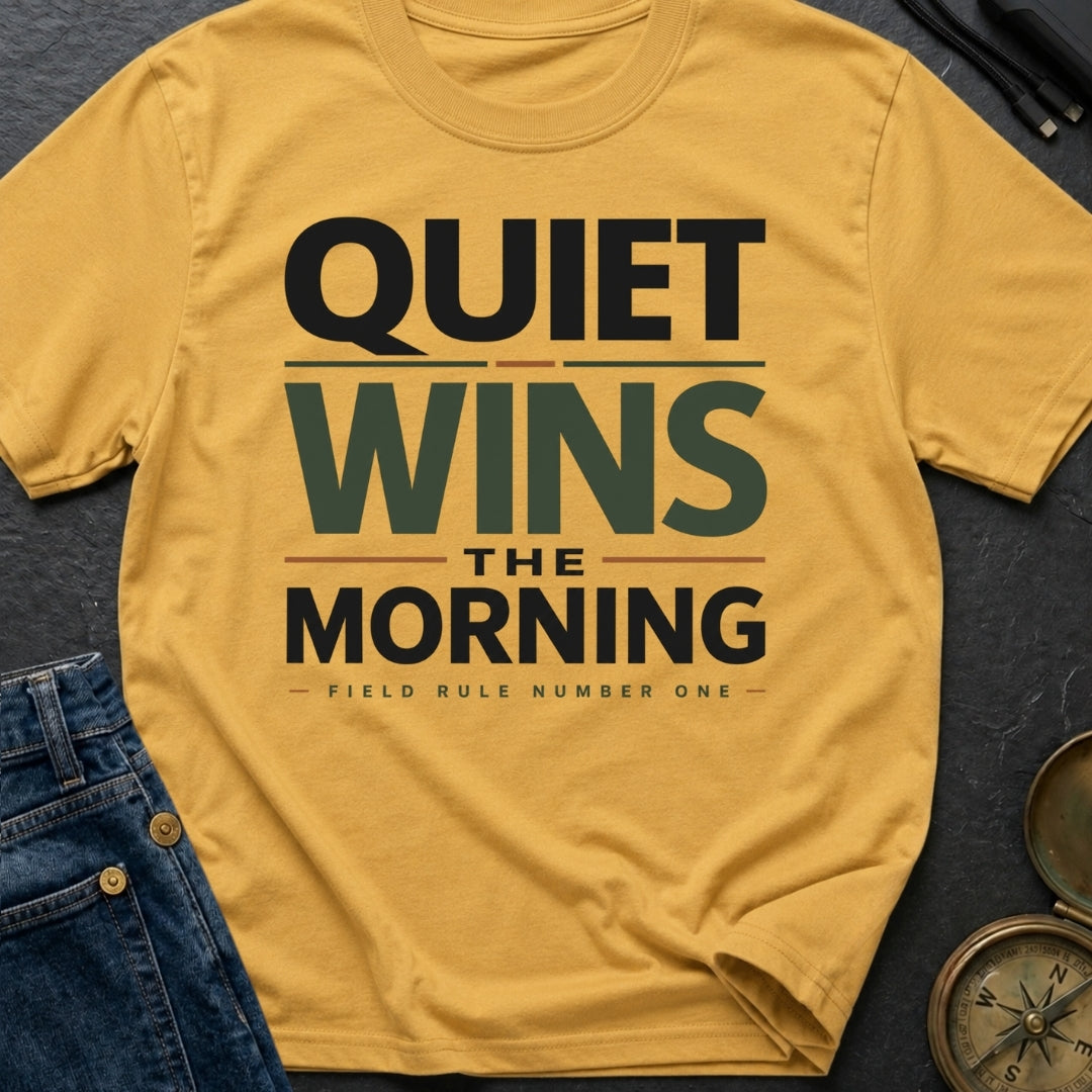 Quiet Wins The Morning - T-Shirt