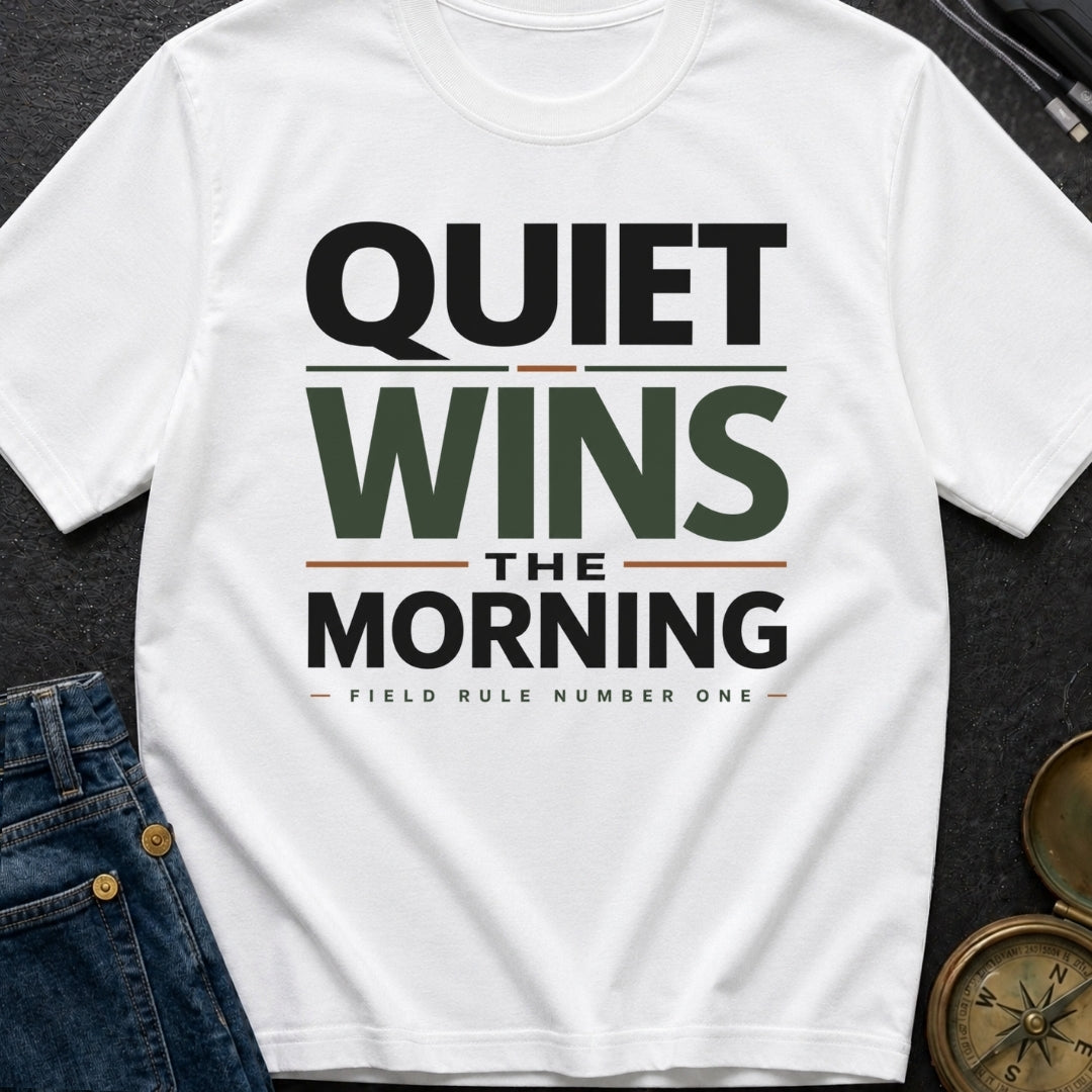 Quiet Wins The Morning - T-Shirt