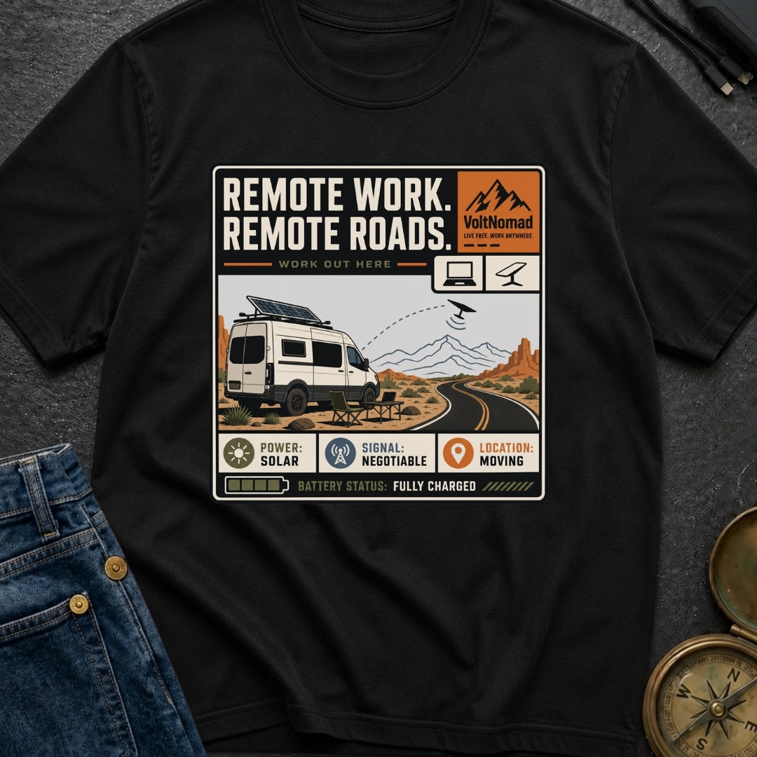 Remote Work Remote Roads - T-Shirt