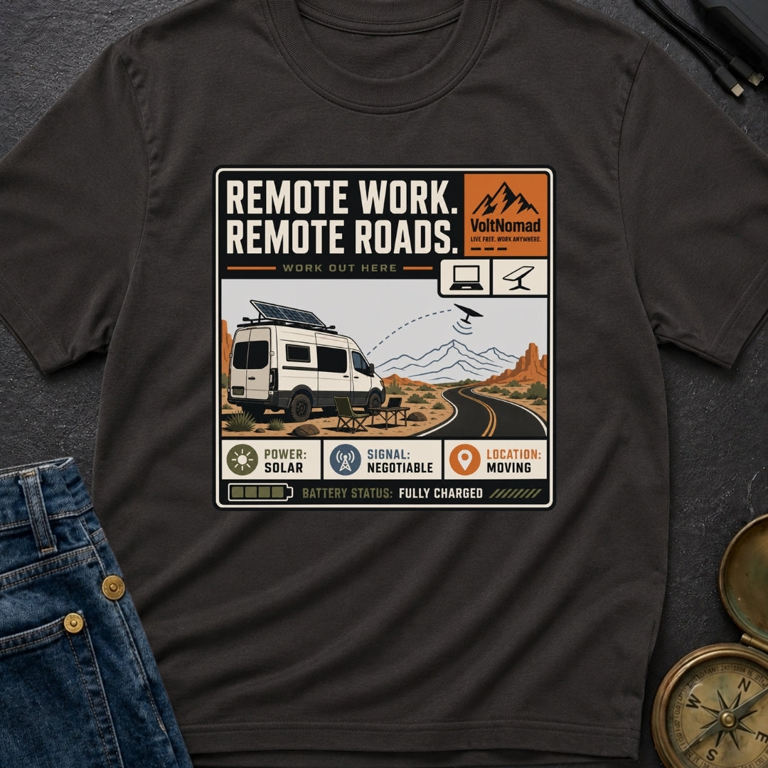 Remote Work Remote Roads - T-Shirt