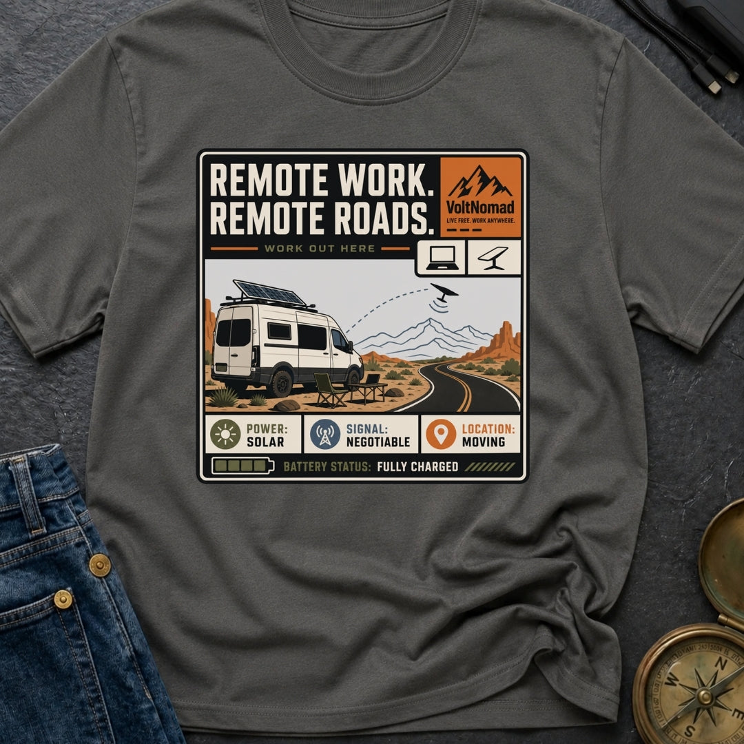 Remote Work Remote Roads - T-Shirt