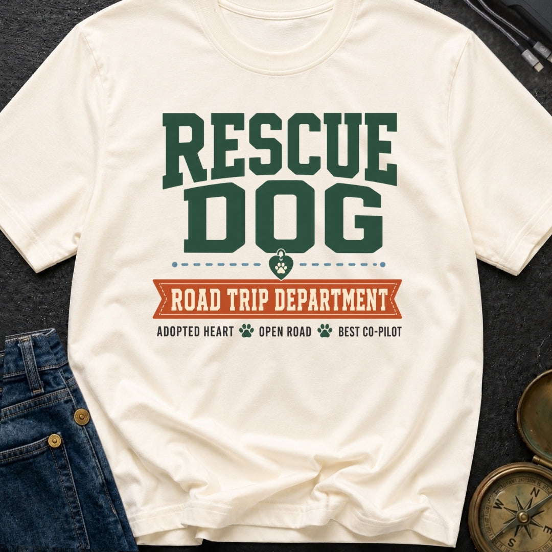 Rescue Dog Road Trip Department - T-Shirt