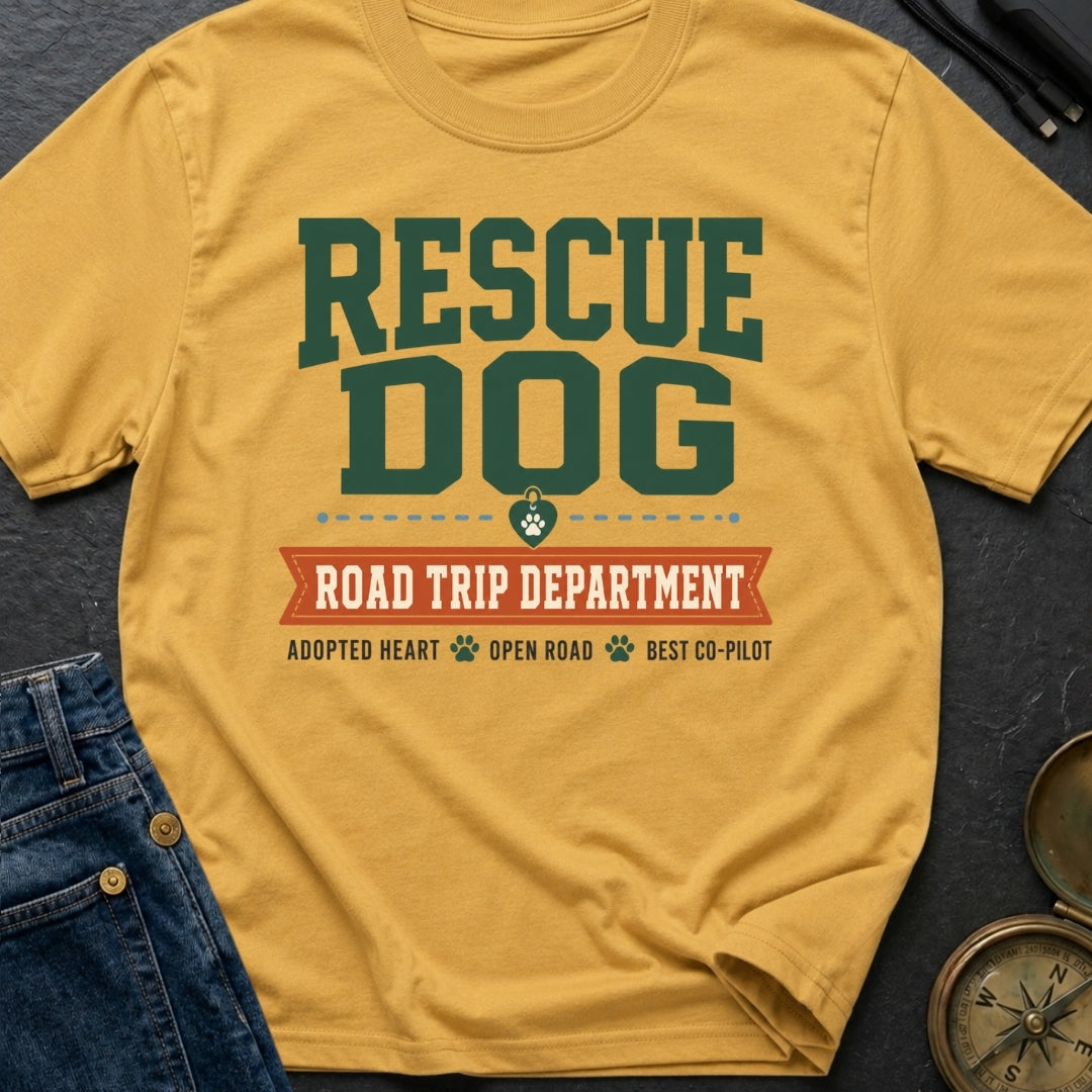Rescue Dog Road Trip Department - T-Shirt