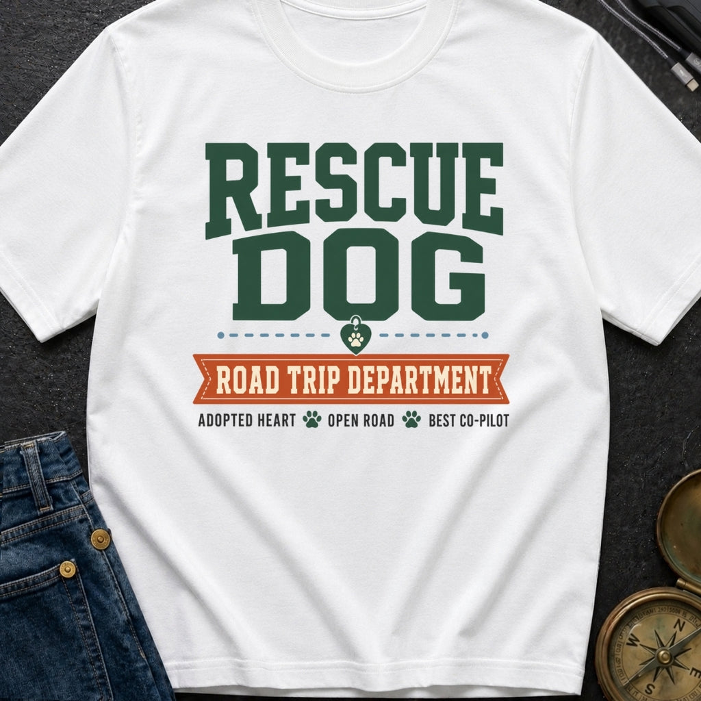 Rescue Dog Road Trip Department - T-Shirt