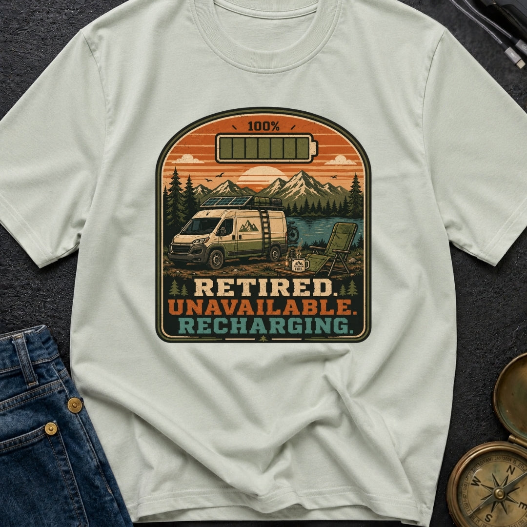 Retired And Recharging - T-Shirt